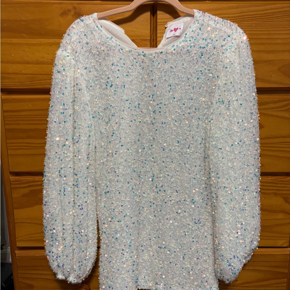 White Sequin Dress